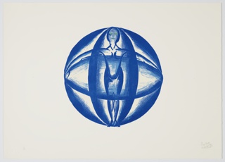 Print, Sintesi Di Primavera, Donna Cielo [Spring Syntheses, Lady Sky] from "Progetti Scenici per 'Sintesi Futuriste'" Portfolio