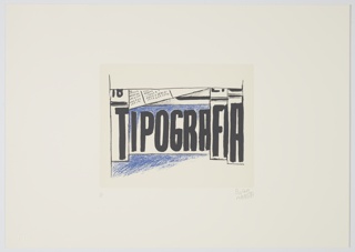 Print, Tipografia Scenario from "Progetti Scenici per 'Sintesi Futuriste'" Portfolio, Typographic Scenery