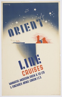 Poster, Orient Line Cruises