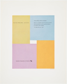 Print, Great Ideas of Western Man Series Featuring Thomas Mann