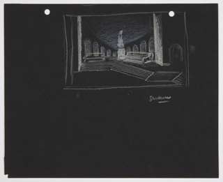 Drawing, Stage Design: Garden, Act II, Scene 2, for "Othello"