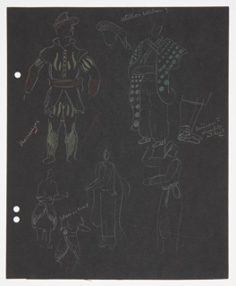 Drawing, Costume Design: Studies, for "Othello"