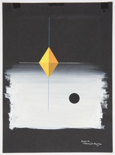 Drawing, Study of an Abstract Composition with Yellow Diamond