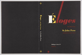 Book Cover, Éloges and Other Poems