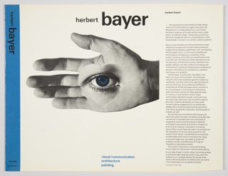 Book Cover, Herbert Bayer: Visual Communication, Architecture, Planning