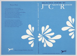 Book Cover, Selected Poems by John Crowe Ransom