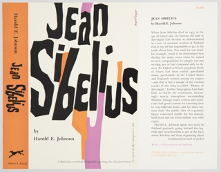 Book Cover, Jean Sibelius