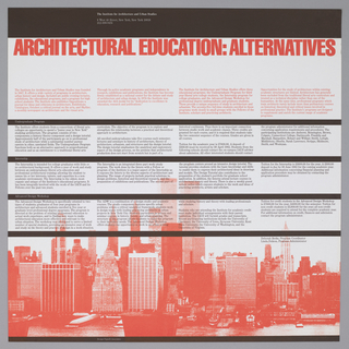 Poster, Architectural Education: Alternatives