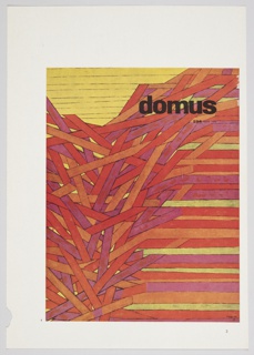 Magazine Cover, Article Page with Domus Cover, Issue 296, July 1954