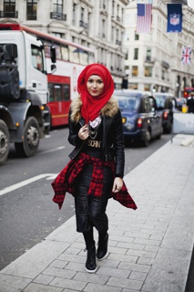 Photograph, London Stroll, Nabiila Bee, London Fashion blogger, YouTube guru, stylist, model, from Modest Street Fashion vol. 1