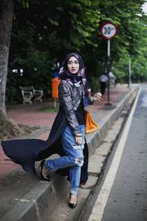 Photograph, The Big Durian, Dian Pelangi, international fashion designer, from Modest Street Fashion vol. 1