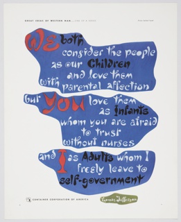 Print, Great Ideas of Western Man Featuring Thomas Jefferson