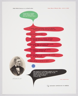 Print, Great Ideas of Western Man Featuring Ralph Waldo Emerson