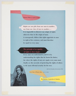 Print, Great Ideas of Western Man Featuring Thomas Paine