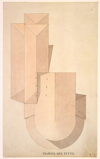 Drawing, Competition Design for La Fenice, Venice: Roof Plan