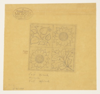 Drawing, Design for a Tile