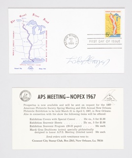Print, Signed First Day Issue Envelope for United States Postal Service Great River Road Stamp