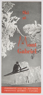 Brochure, Ski at Mont Gabriel, Piedmont near St. Saveur, Province Quebec, Canada