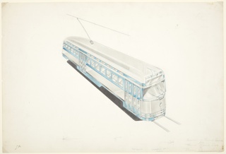 Drawing, Design for Electric Streetcar