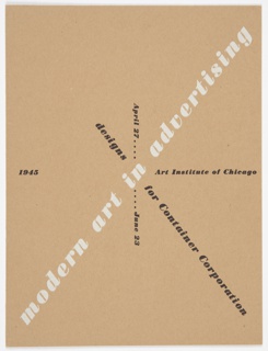 Book Cover, Modern Art in Advertising: Designs for Container Corporation, Art Institute of Chicago