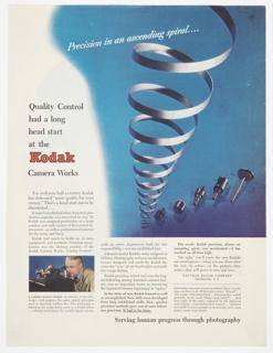 Print, "Precision in an Ascending Spiral" Kodak Advertisement