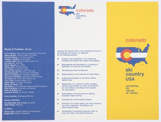 Brochure, Ski Colorado: Ski Country USA