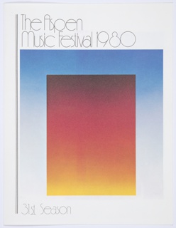 Booklet, The Aspen Music Festival 1980, 31st Season