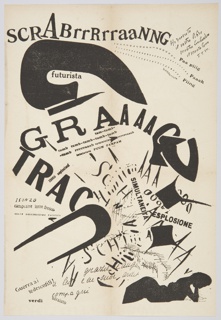 Book Illustration, Les mots en liberté futuristes (Futurist words in freedom), Mon ami, ma petite (My friend, my little)