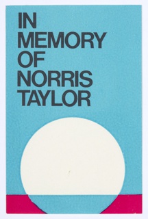 Print, In Memory of Norris Taylor