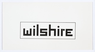 Print, Wilshire Logo Design