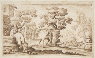 Drawing, A Village Scene