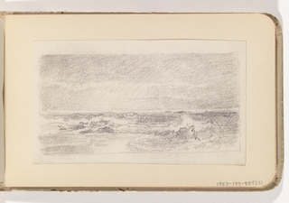 Album Page, Sun Emerging over Ocean with Waves