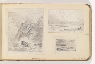 Album Page, Steep Cliffs with Rocks Below