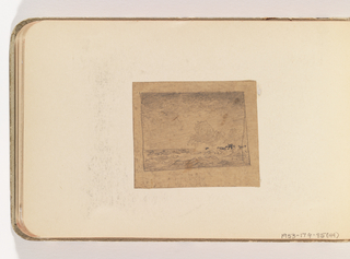 Album Page, Ocean with Rocks and Cliffs