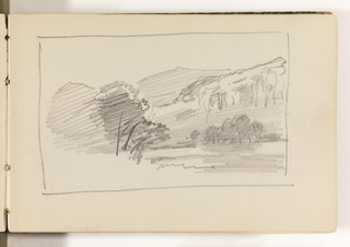 Sketchbook Folio, Quick Landscape with Trees and Mountains
