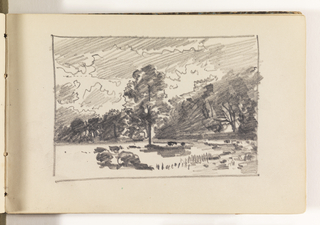 Sketchbook Folio, Countryside with Trees and Rocks