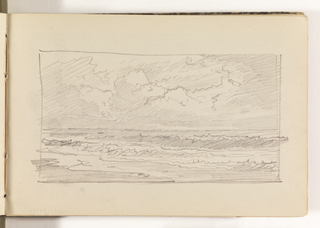 Sketchbook Folio, Light Sketch of Waves on Beach