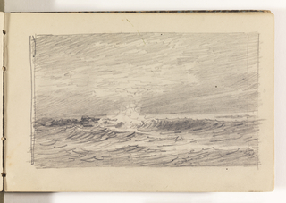 Sketchbook Folio, Sketch of Choppy Ocean
