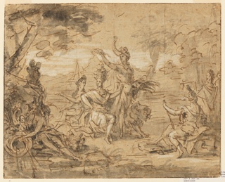 Drawing, Design for a Tapestry: Allegory of Africa