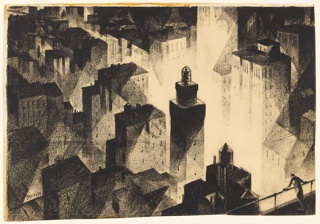 Drawing, The City at Night, Descent into the Streets