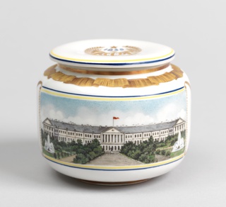 Sugar Bowl from "Intourist" Tea Service ("Leningrad 1935" Pattern) Sugar Bowl And Lid