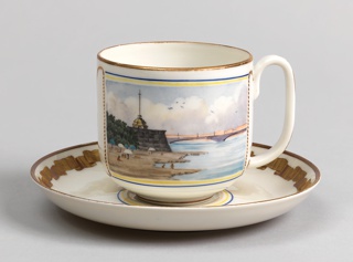 Cup and Saucer from "Intourist" Tea Service ("Leningrad 1935" Pattern) Cup And Saucer