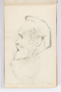 Sketchbook Folio, Sketchbook Page: Man with Beard in Profile