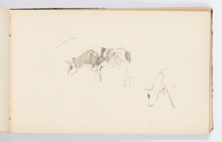 Sketchbook Folio, Sketchbook Page: Cows Grazing