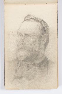 Sketchbook Folio, Sketchbook Page: Portrait of Man with Beard