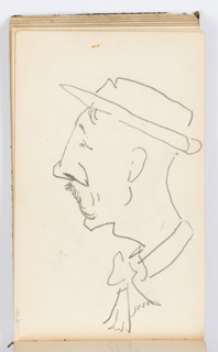 Sketchbook Folio, Sketchbook Page: Caricature in Profile