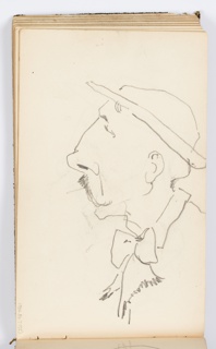 Sketchbook Folio, Sketchbook Page: Caricature in Profile