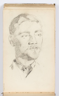 Sketchbook Folio, Sketchbook Page: Portrait of a Man