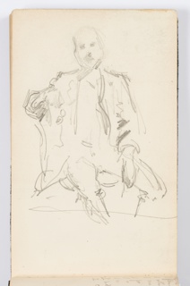 Sketchbook Folio, Sketchbook Page: Seated Figure