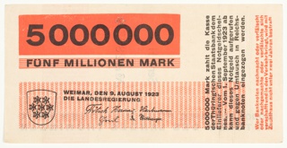 Banknote, 5000000